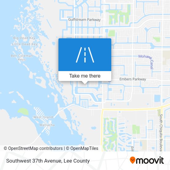 Southwest 37th Avenue map