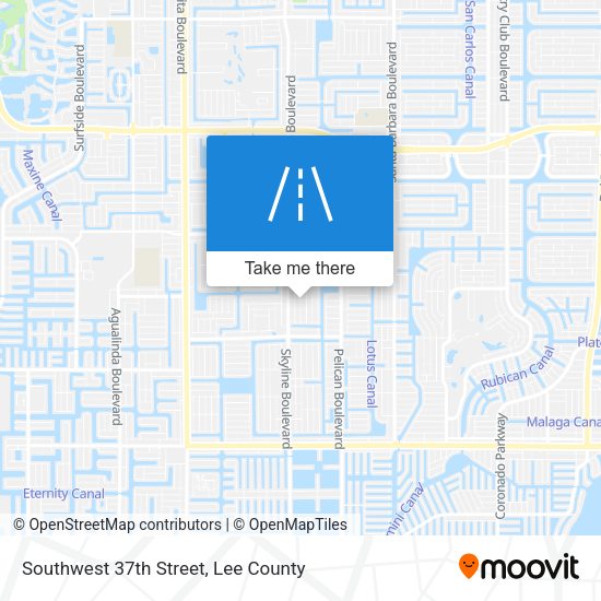 Southwest 37th Street map