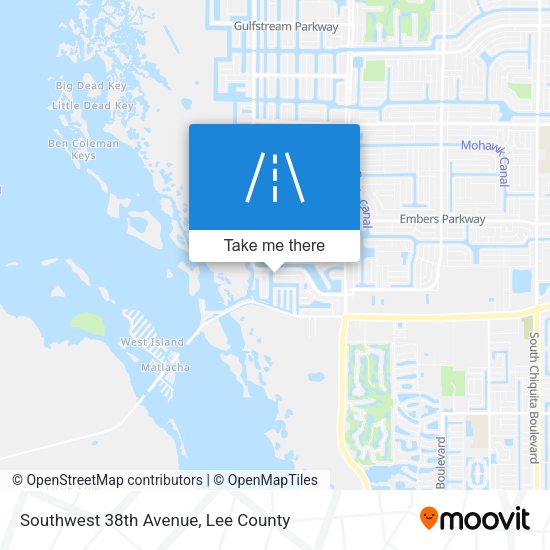 Southwest 38th Avenue map