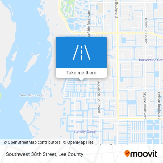 Southwest 38th Street map