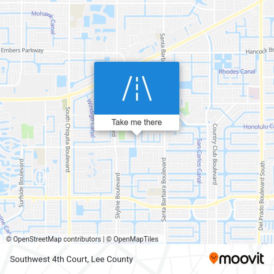 Southwest 4th Court map