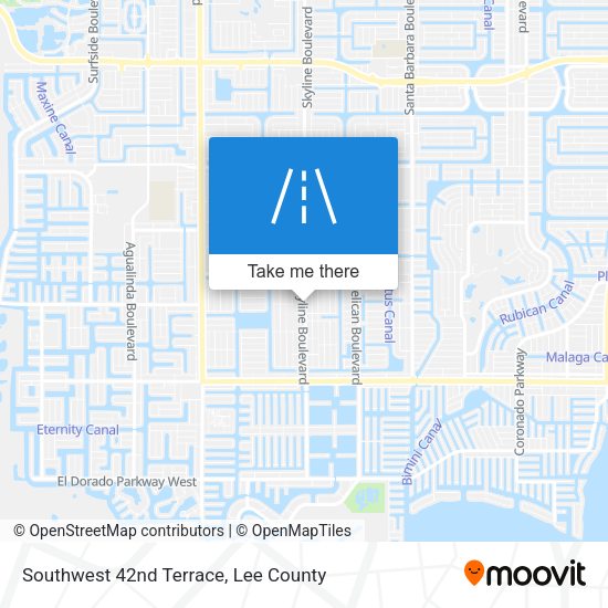 Southwest 42nd Terrace map