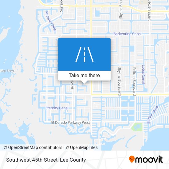 Southwest 45th Street map