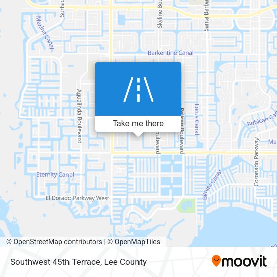 Southwest 45th Terrace map