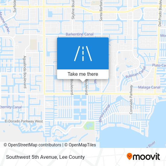 Southwest 5th Avenue map