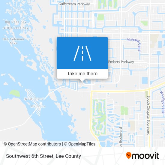 Southwest 6th Street map