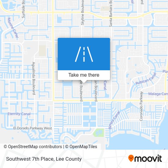 Southwest 7th Place map