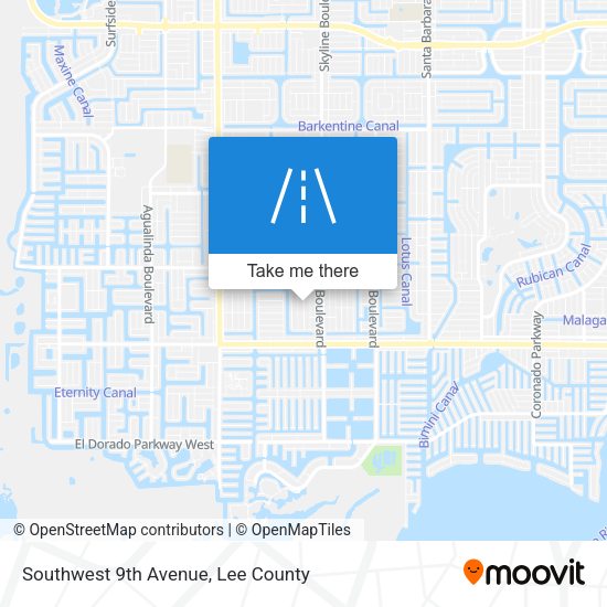 Southwest 9th Avenue map