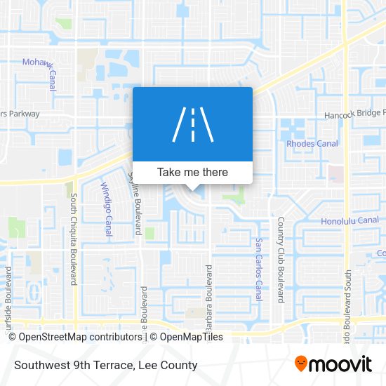 Southwest 9th Terrace map