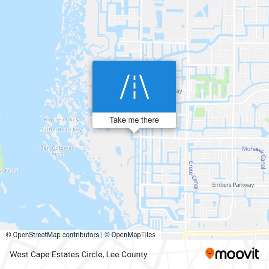 West Cape Estates Circle map