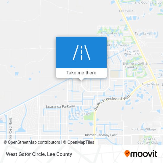 West Gator Circle map