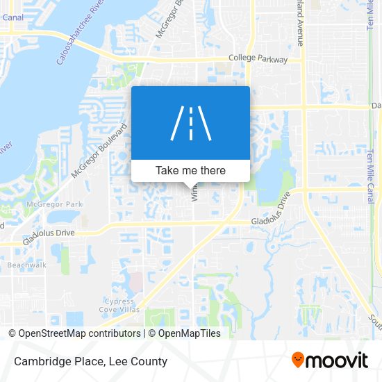 Mapa de Cambridge Place