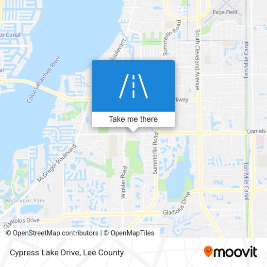 Cypress Lake Drive map