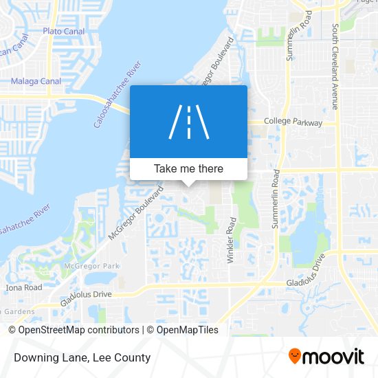 Downing Lane map