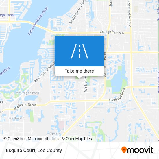 Mapa de Esquire Court