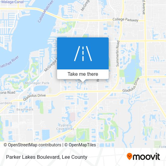 Parker Lakes Boulevard map
