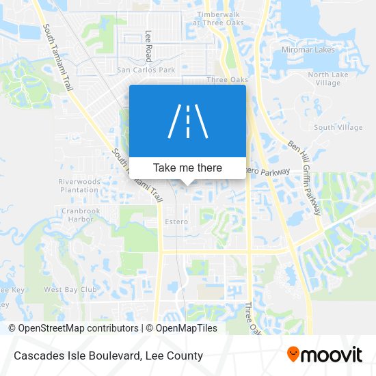Cascades Isle Boulevard map