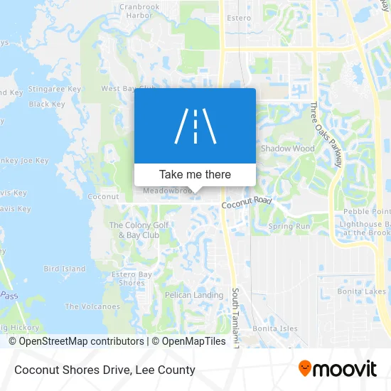 Coconut Shores Drive map