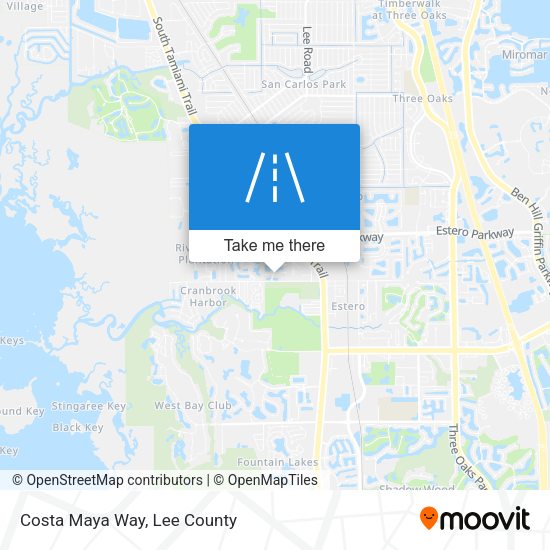 Mapa de Costa Maya Way