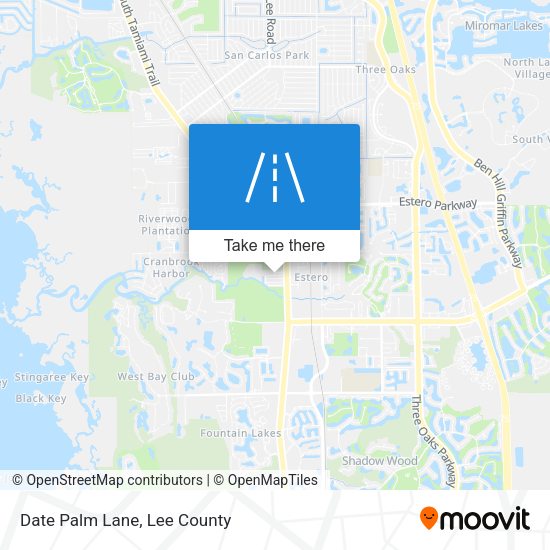 Date Palm Lane map