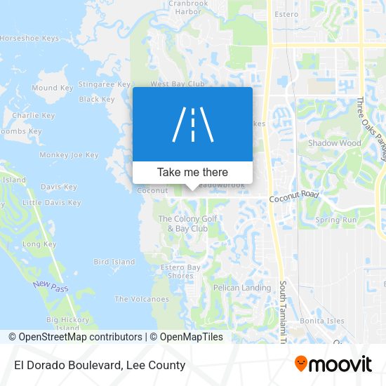 El Dorado Boulevard map