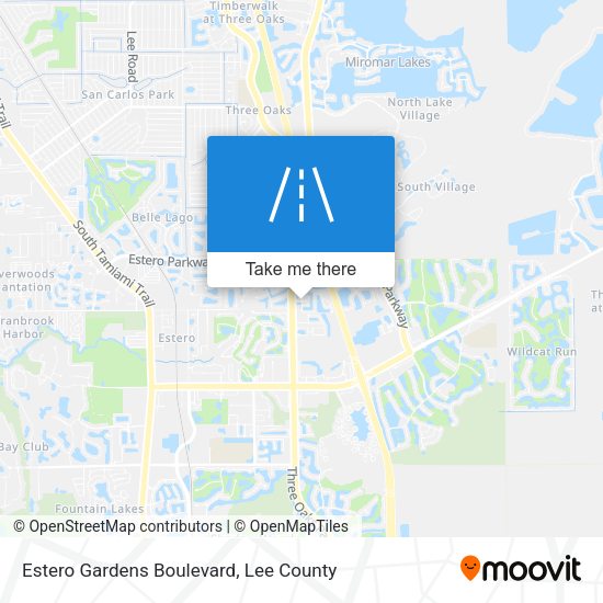 Estero Gardens Boulevard map