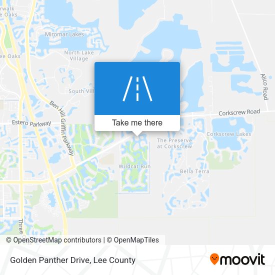 Golden Panther Drive map