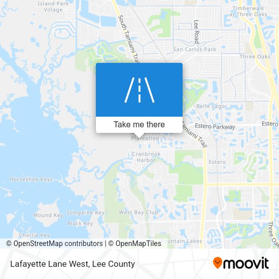 Lafayette Lane West map