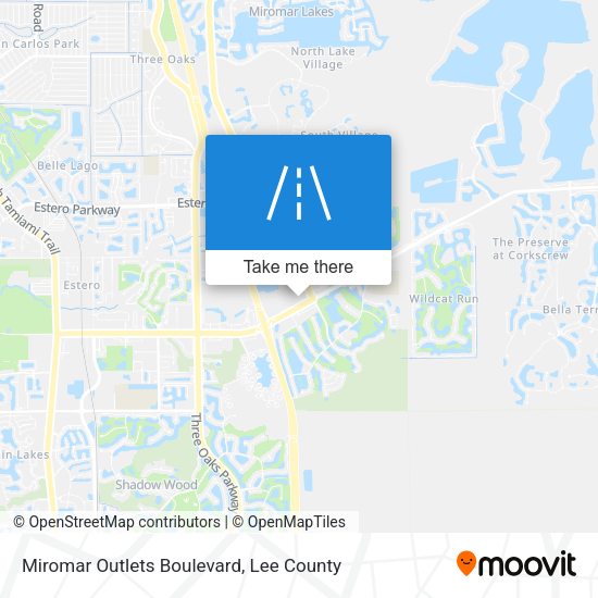 Mapa de Miromar Outlets Boulevard
