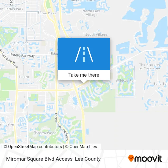 Miromar Square Blvd Access map