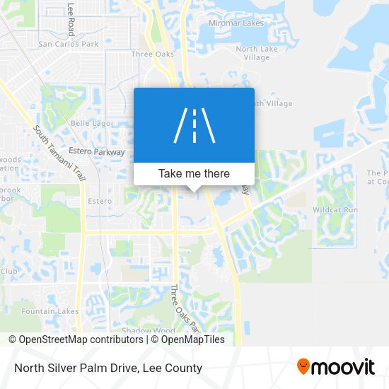 North Silver Palm Drive map