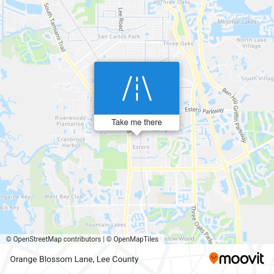 Mapa de Orange Blossom Lane