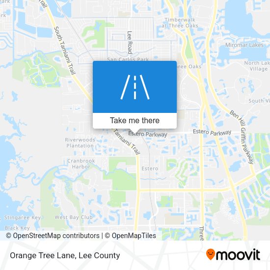 Orange Tree Lane map