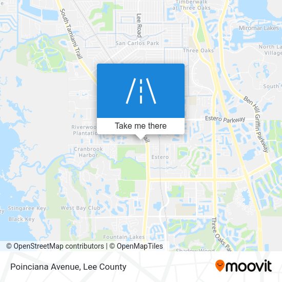 Poinciana Avenue map