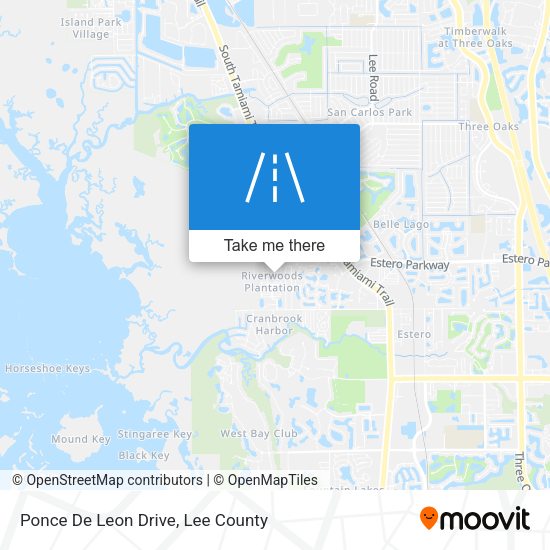 Ponce De Leon Drive map