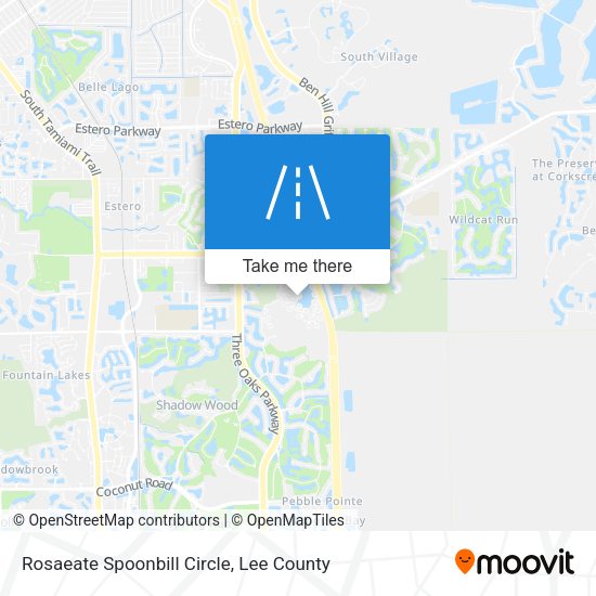 Mapa de Rosaeate Spoonbill Circle