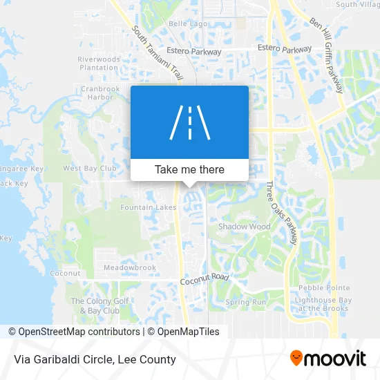 Via Garibaldi Circle map