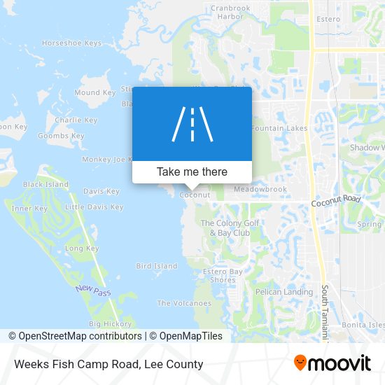 Mapa de Weeks Fish Camp Road