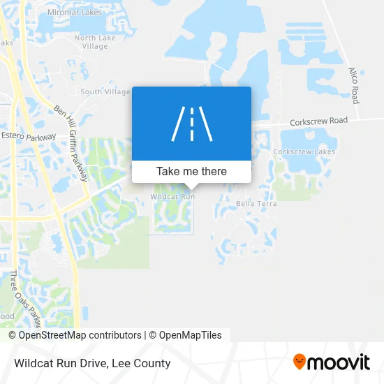 Wildcat Run Drive map