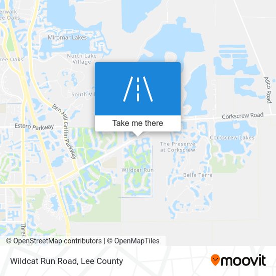 Wildcat Run Road map