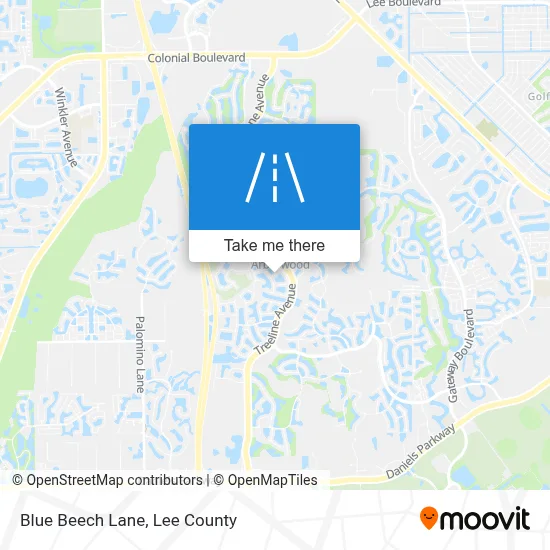 Blue Beech Lane map