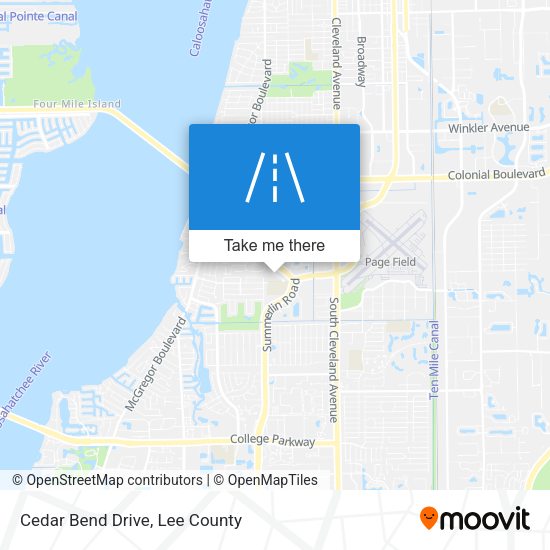 Mapa de Cedar Bend Drive
