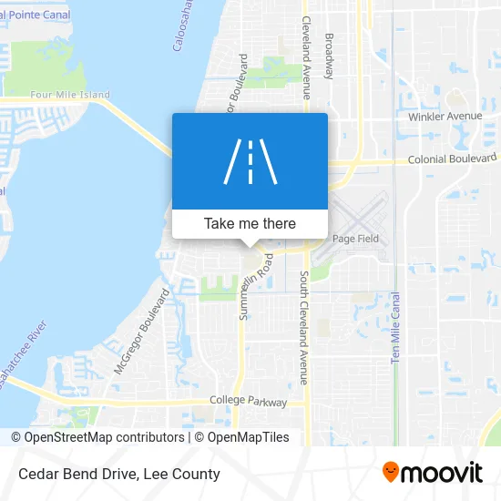 Cedar Bend Drive map