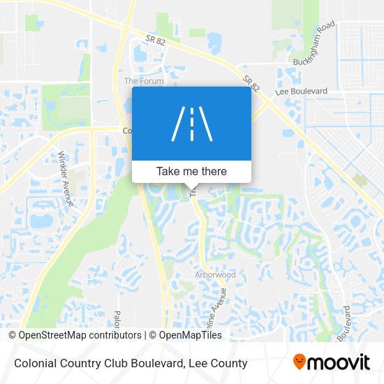 Colonial Country Club Boulevard map