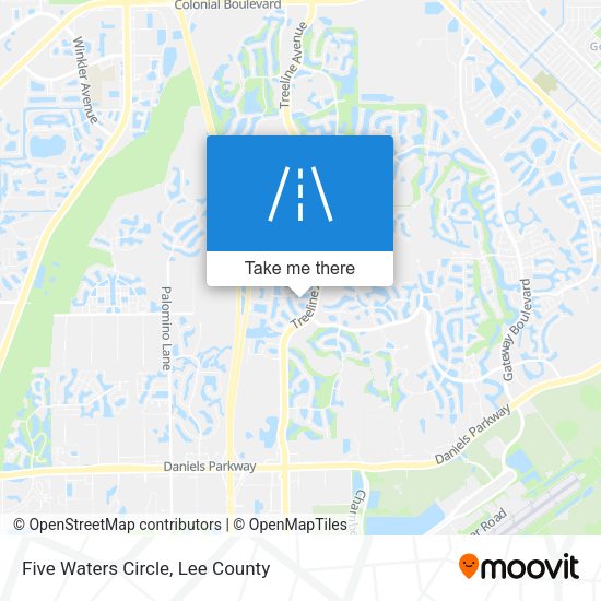 Five Waters Circle map