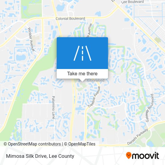 Mimosa Silk Drive map