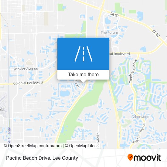 Mapa de Pacific Beach Drive