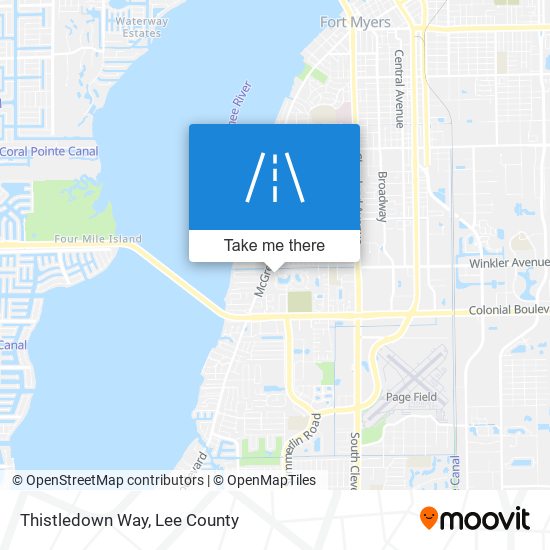 Thistledown Way map