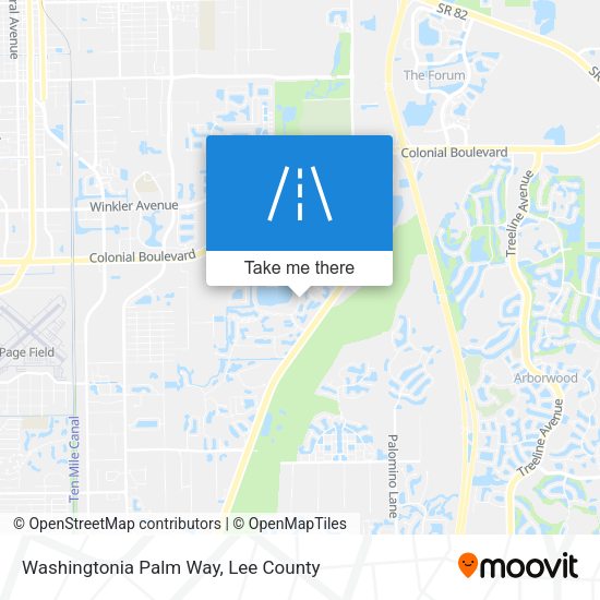 Washingtonia Palm Way map