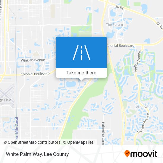 White Palm Way map